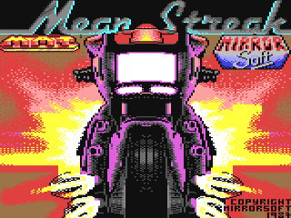 Mean Streak title screen for Commodore 64